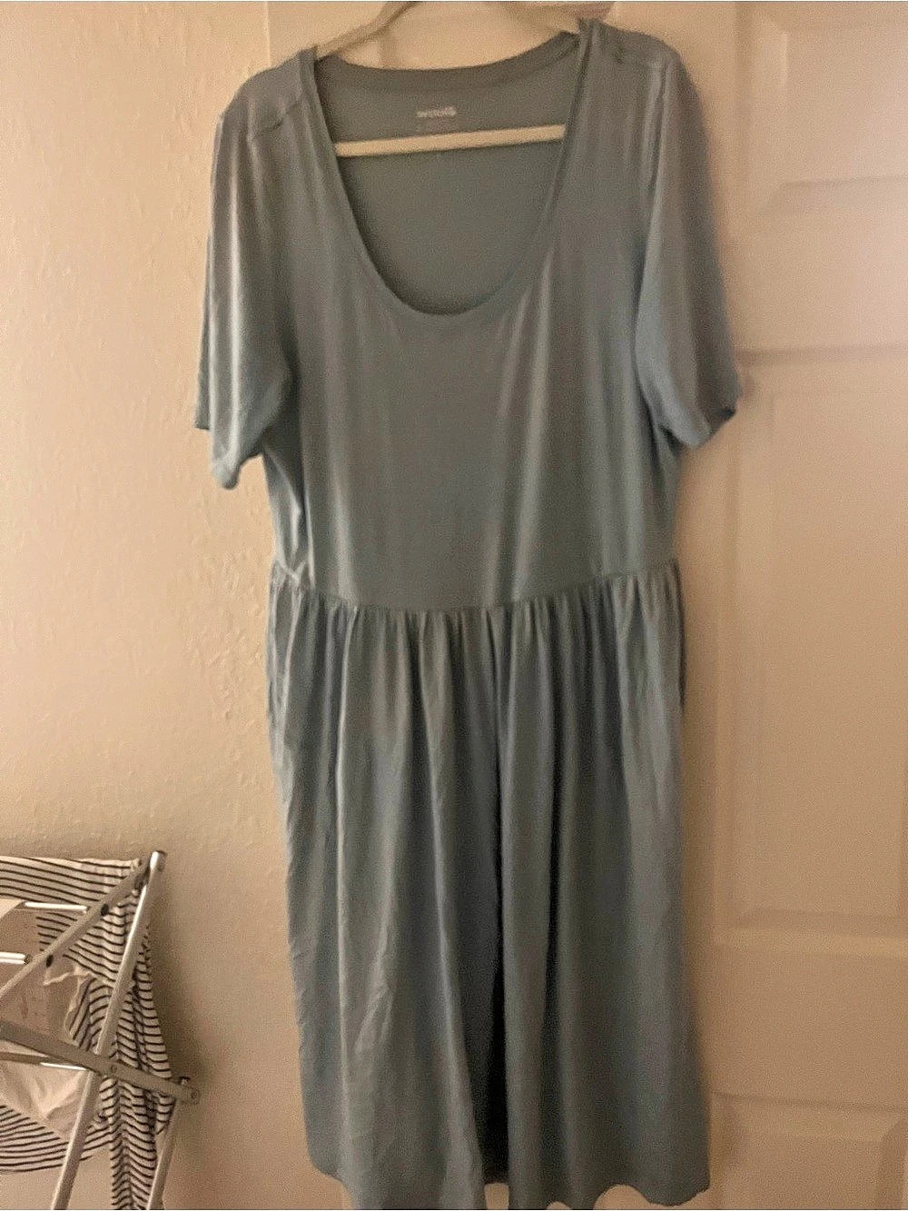 wool& Maggie Swing Dress & Merino Midi Dress in blueXL